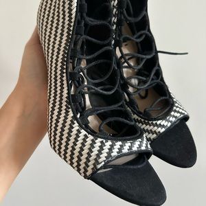 ZARA Black and White Heels